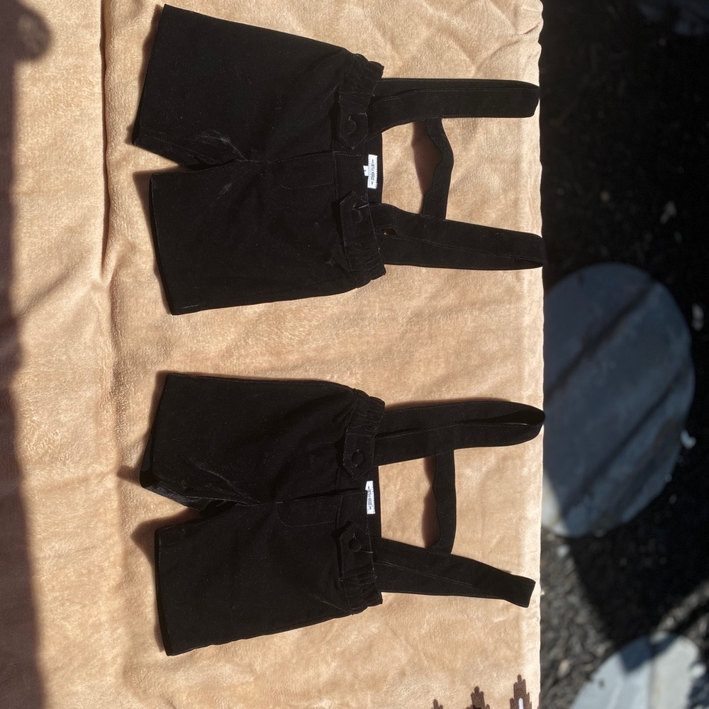 Two velour black jumpers